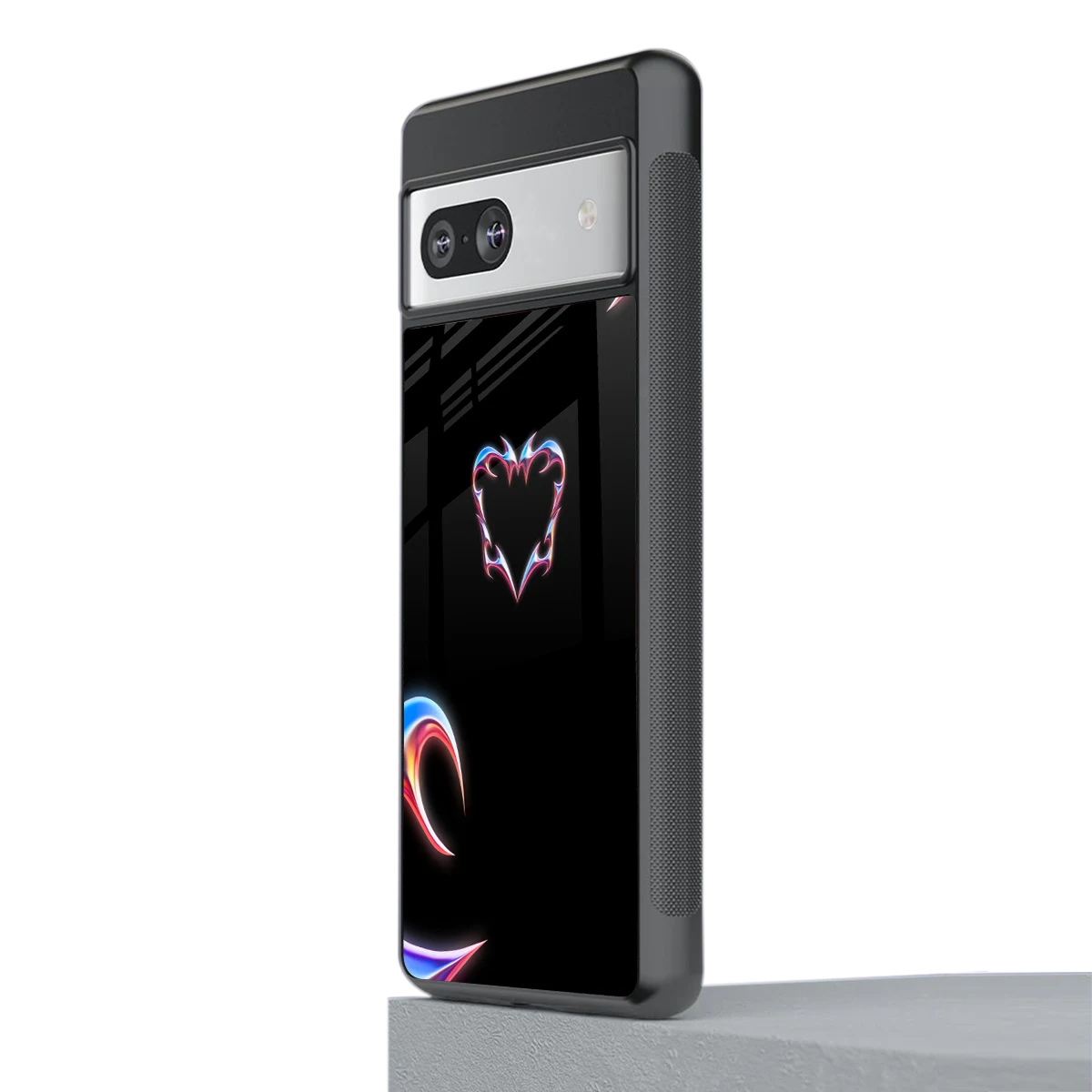Prism Heart stylish phone case for google pixel 7a | glossy glass and slim fit