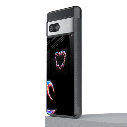 Prism Heart stylish phone case for google pixel 7 | glossy glass and slim fit