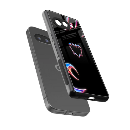 Prism Heart sleek google pixel 10a cover with tempered glass back and TPU edges
