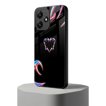Prism Heart redmi 12 5g mobile cover | shockproof glass phone case