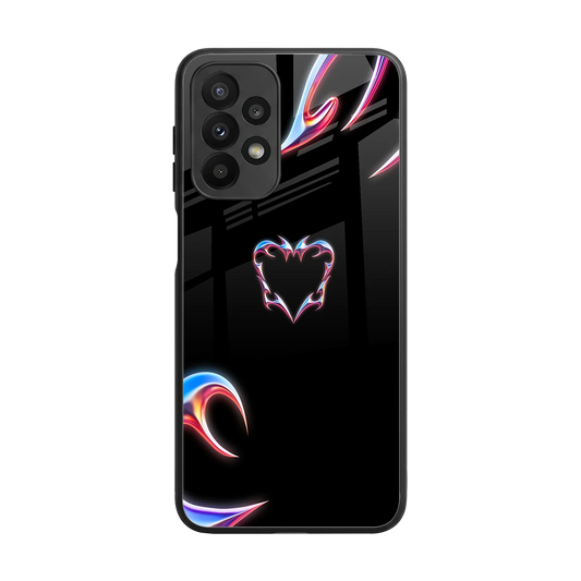Prism Heart back phone cover | glass case for samsung galaxy a23