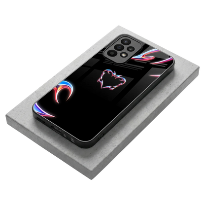 Prism Heart stylish phone case for samsung galaxy a23 | glossy glass and slim fit