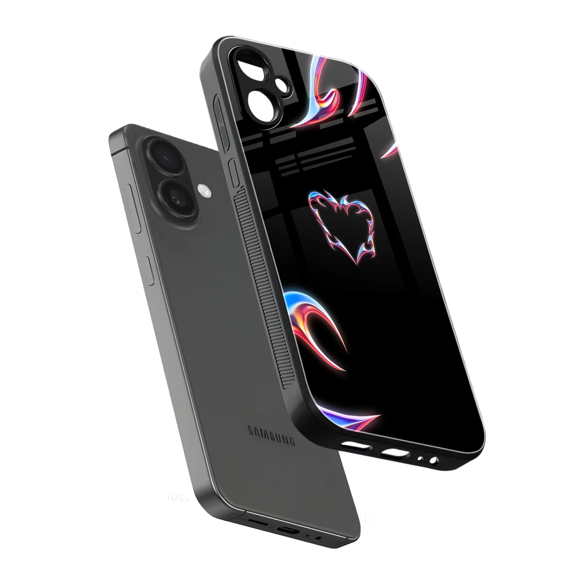 Prism Heart sleek samsung galaxy a06 5g cover with tempered glass back and TPU edges
