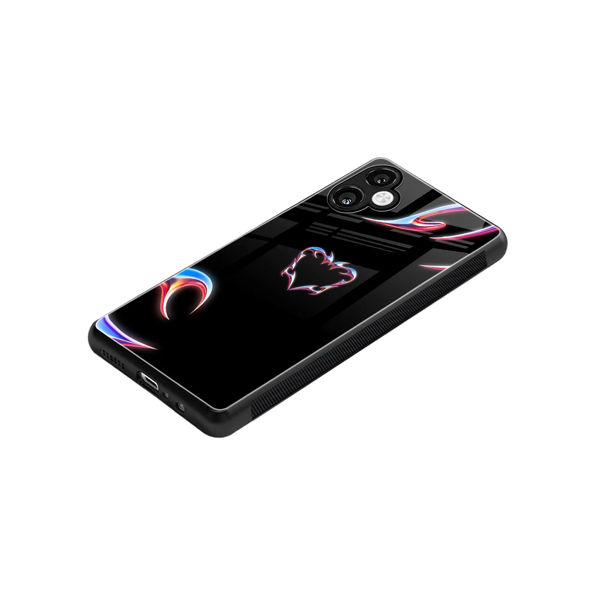 Prism Heart stylish phone case for samsung galaxy a06 5g | glossy glass and slim fit