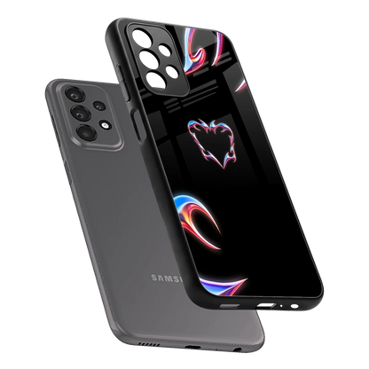 Prism Heart sleek samsung galaxy a23 cover with tempered glass back and TPU edges