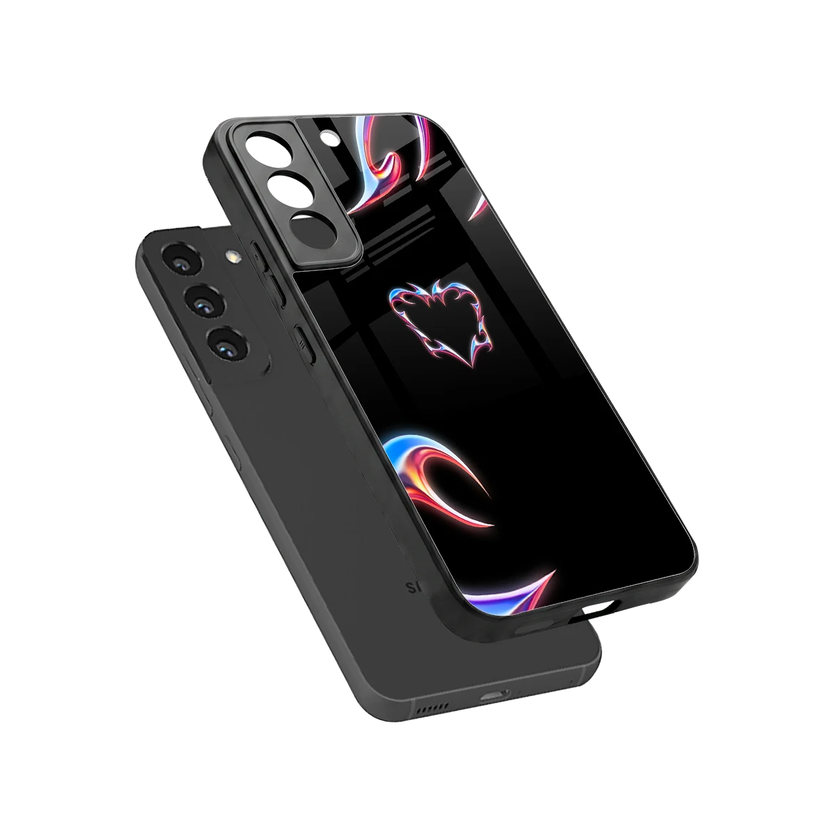 Prism Heart sleek samsung galaxy s22 cover with tempered glass back and TPU edges