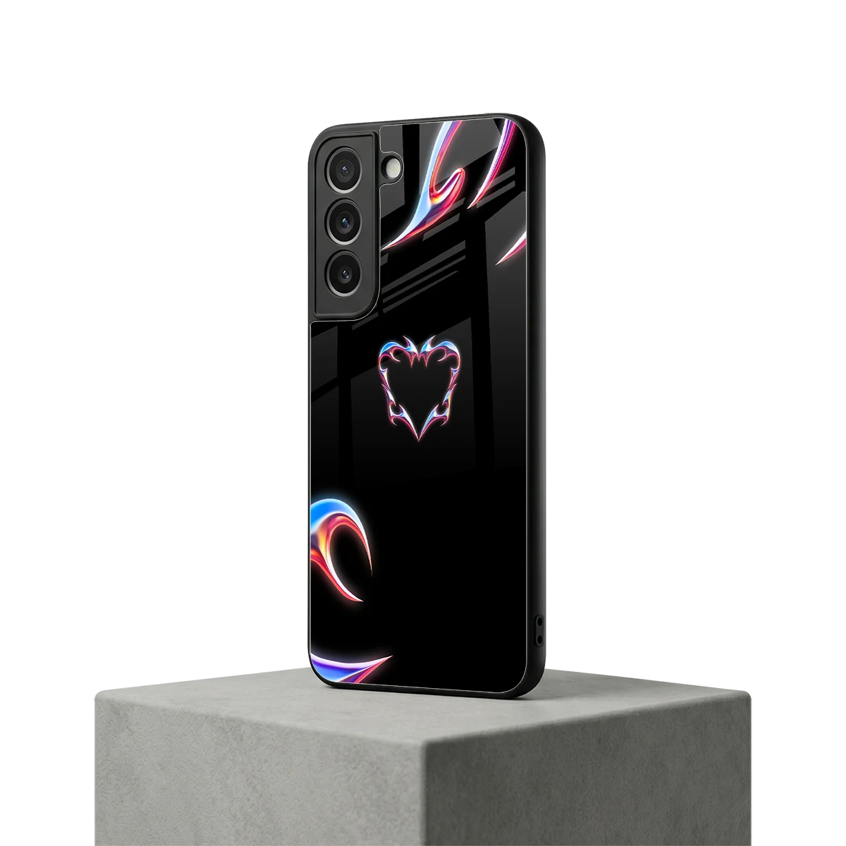 Prism Heart samsung galaxy s22 mobile cover | shockproof glass phone case