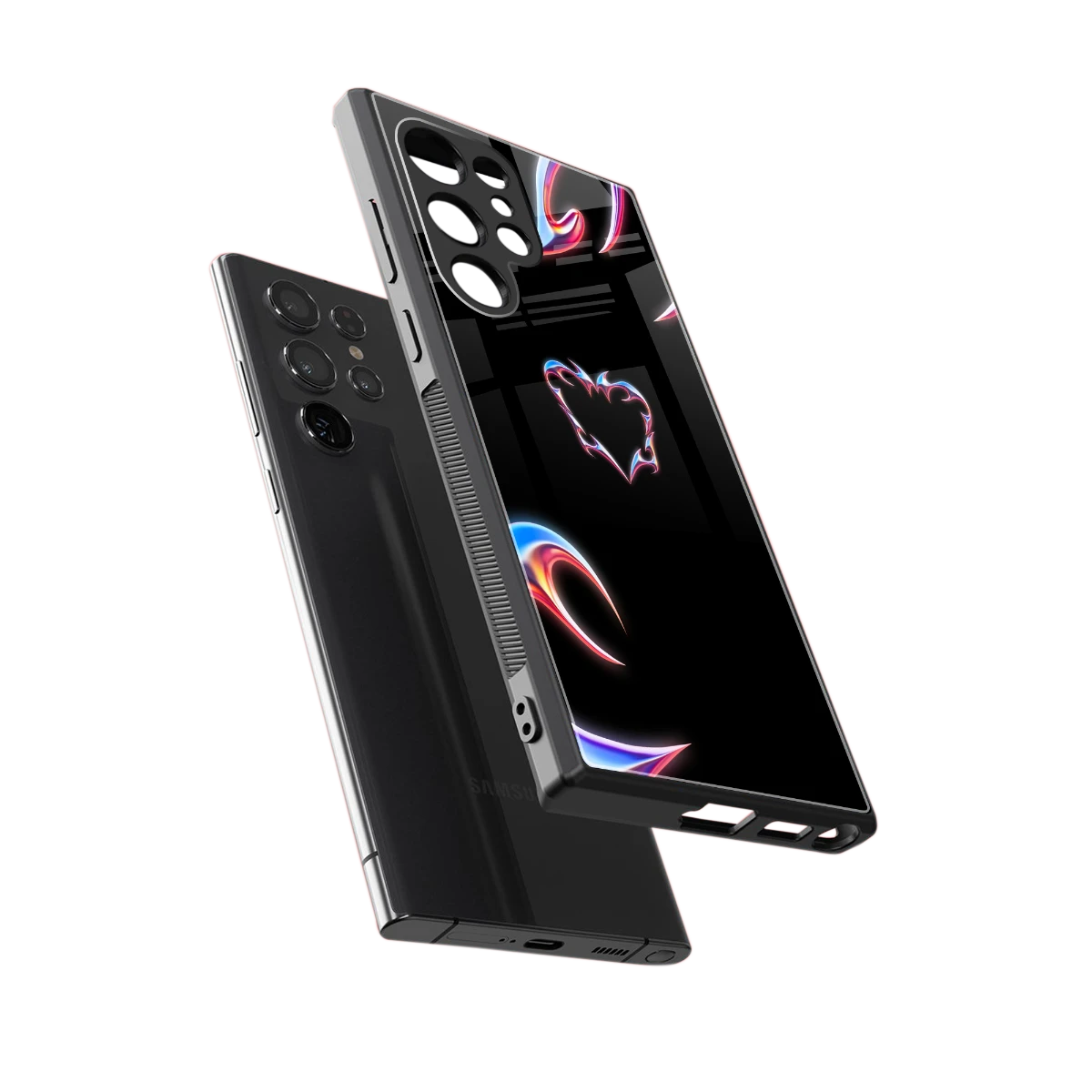 Prism Heart sleek samsung galaxy s23 ultra cover with tempered glass back and TPU edges