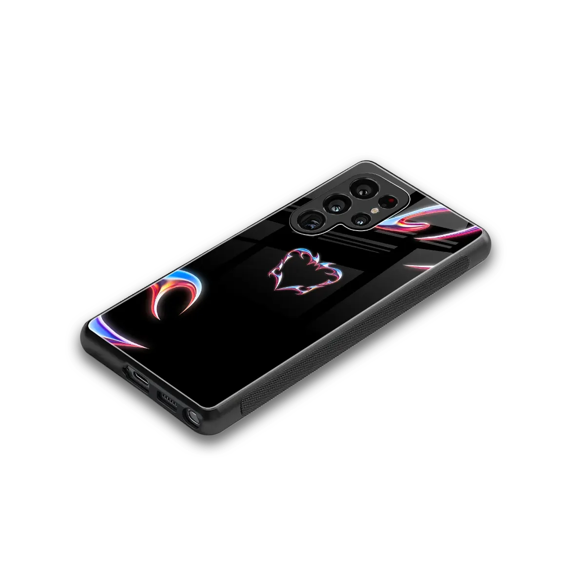 Prism Heart stylish phone case for samsung galaxy s25 ultra | glossy glass and slim fit