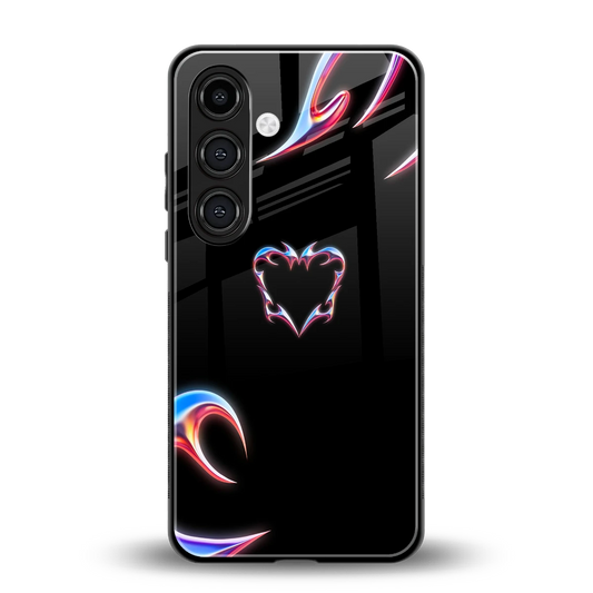 Prism Heart back phone cover | glass case for samsung galaxy s23 fe