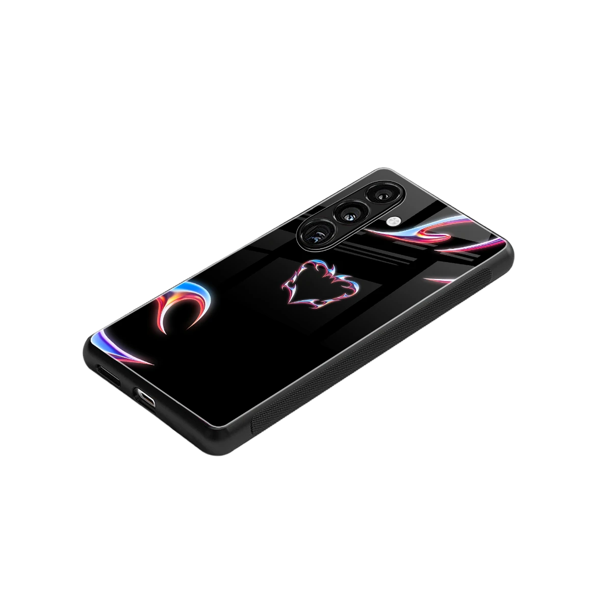 Prism Heart stylish phone case for samsung galaxy s23 fe | glossy glass and slim fit