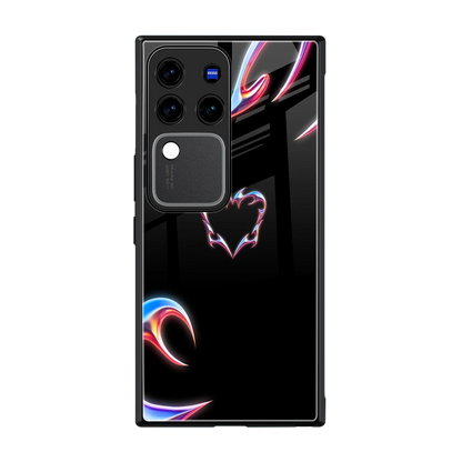 Prism Heart back phone cover | glass case forvivo v30 pro