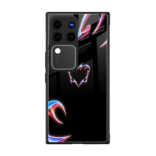 Prism Heart back phone cover | glass case forvivo v30 pro