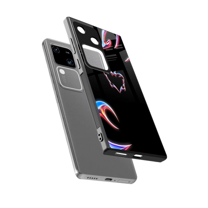 Prism Heart sleek vivo v30 cover with tempered glass back and TPU edges