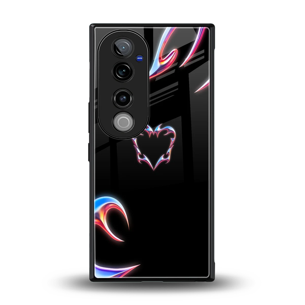 Prism Heart back phone cover | glass case for vivo v40 pro
