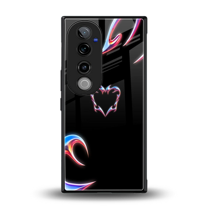 Prism Heart back phone cover | glass case for vivo v40 pro