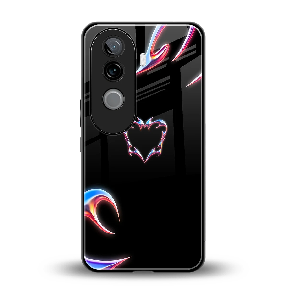 Prism Heart back phone cover | glass case for vivo v40e