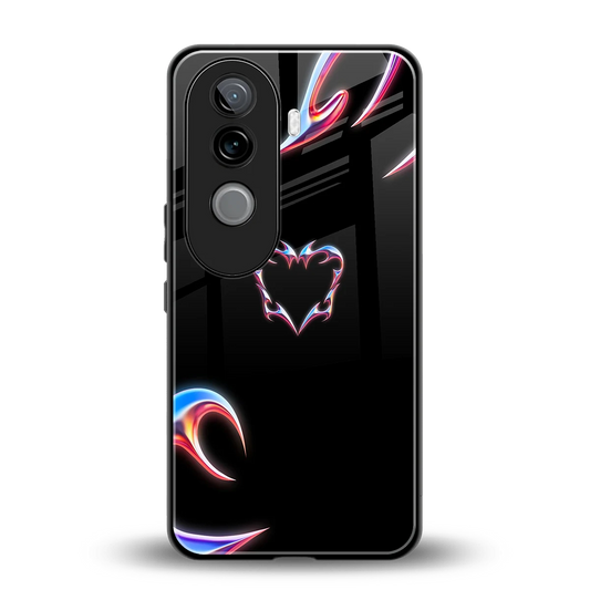 Prism Heart back phone cover | glass case for vivo v40e