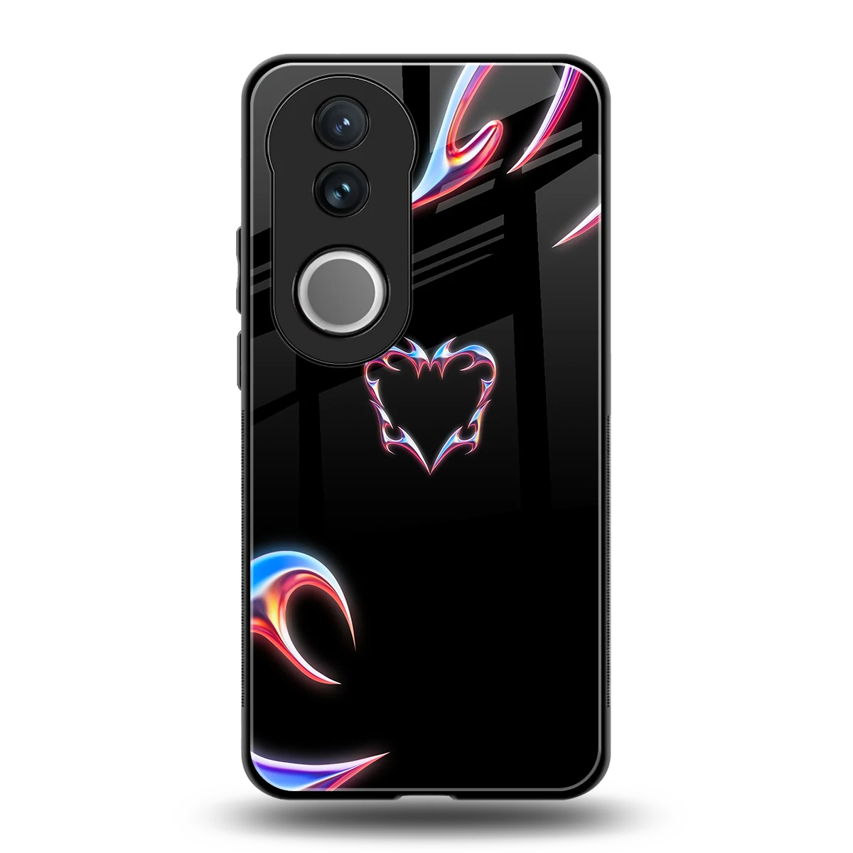 Prism Heart back phone cover | glass case for vivo v50
