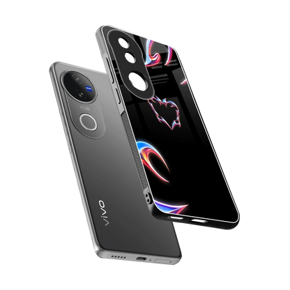 Prism Heart sleek vivo v50 cover with tempered glass back and TPU edges