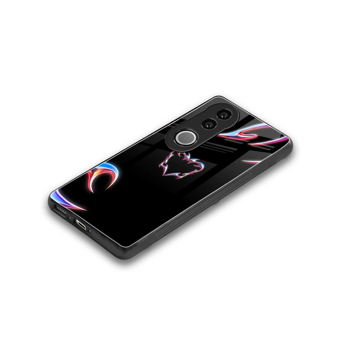 Prism Heart stylish phone case for vivo v50 | glossy glass and slim fit