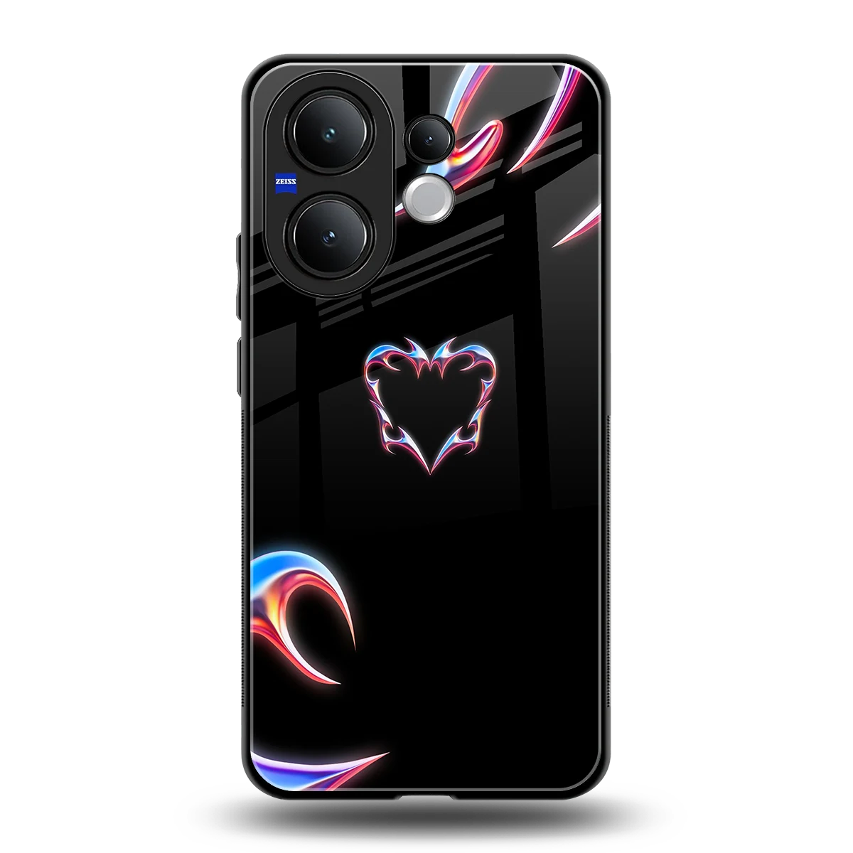 Prism Heart back phone cover | glass case for vivo v60