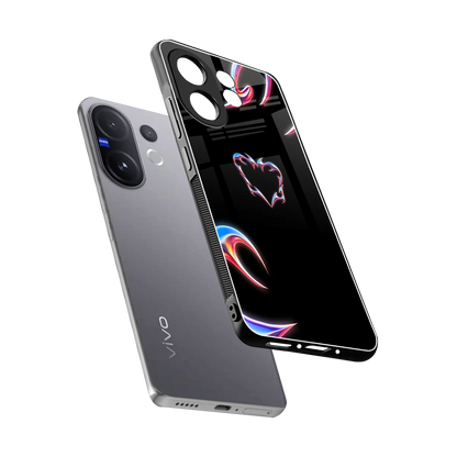 Prism Heart sleek vivo v60 cover with tempered glass back and TPU edges