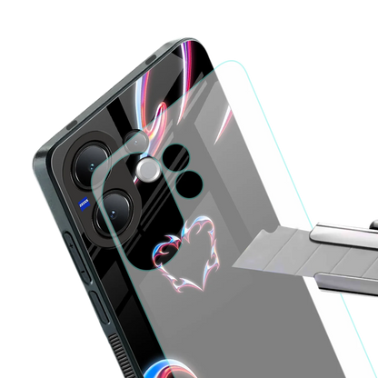 Prism Heart stylish phone case for vivo v60 | glossy glass and slim fit
