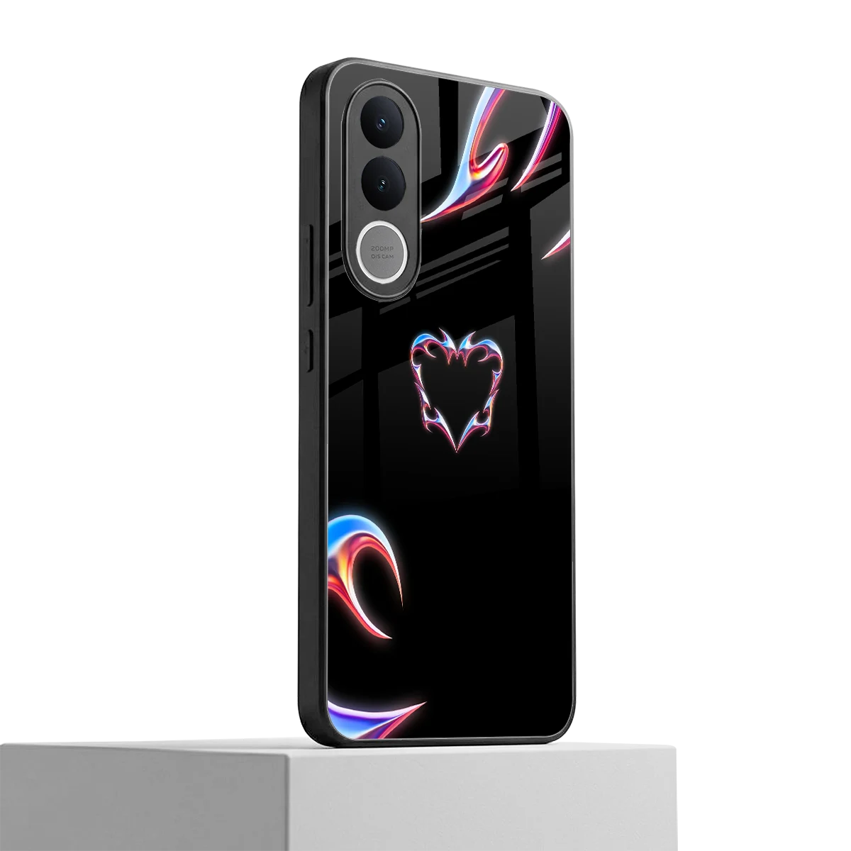 Prism Heart vivo v70 fe mobile cover | shockproof glass phone case