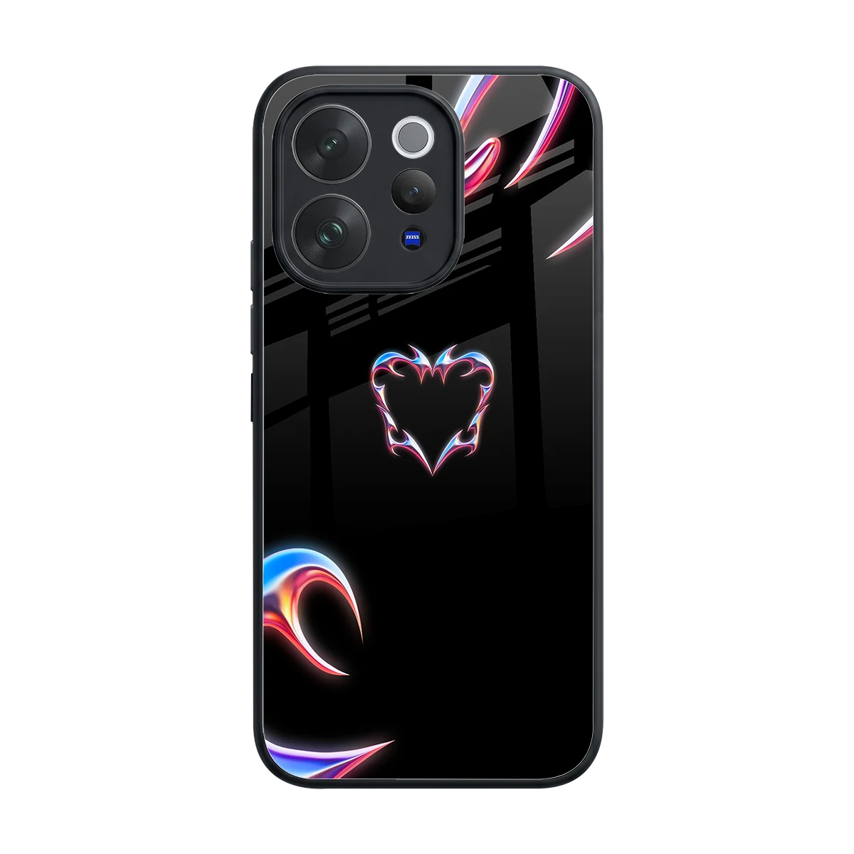 Prism Heart back phone cover | glass case for vivo v70 elite
