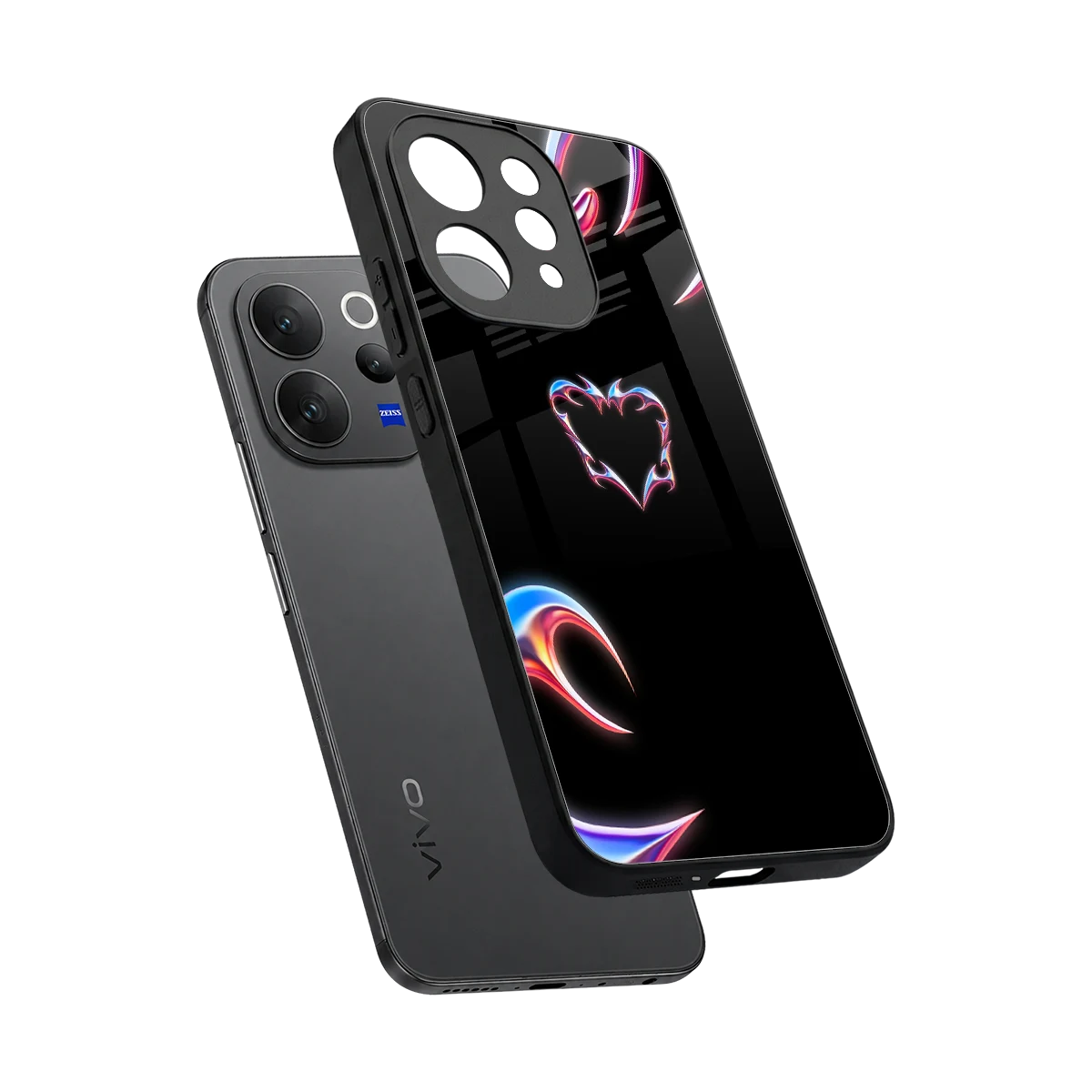 Prism Heart sleek vivo v70 elite cover with tempered glass back and TPU edges