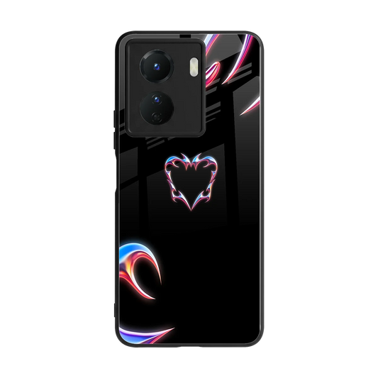 Prism Heart back phone cover | glass case for vivo y16