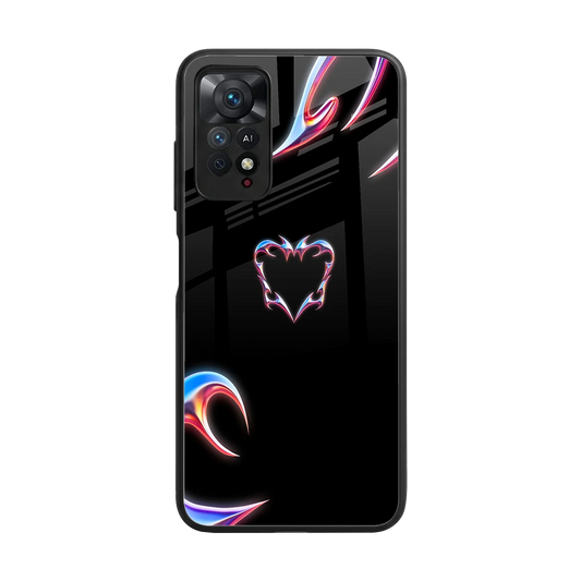 Prism Heart back phone cover | glass case for redmi note 11 pro