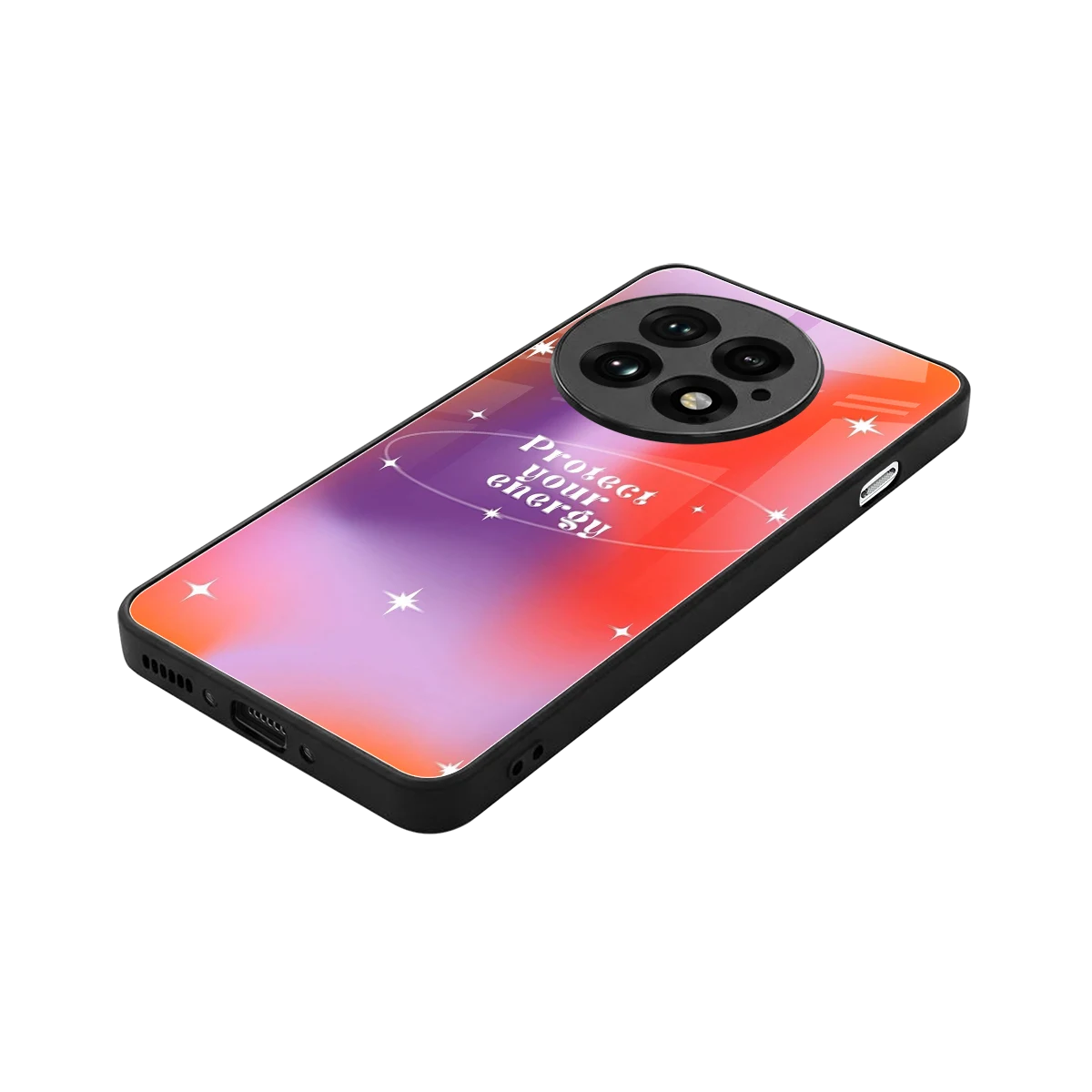 Protect Your Energy stylish phone case for oneplus 13 | glossy glass and slim fit