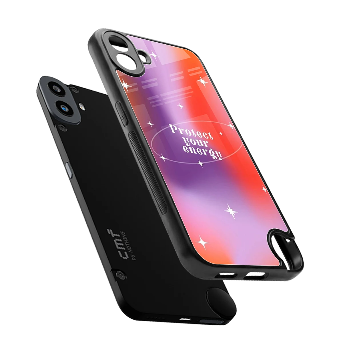 Protect Your Energy sleek cmf nothing phone 1 cover with tempered glass back and TPU edges