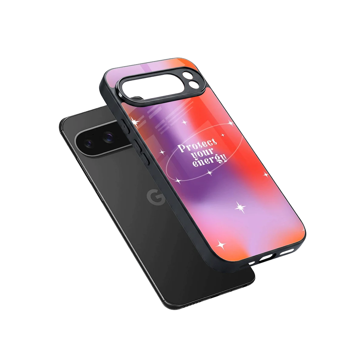 Protect Your Energy sleek google pixel 10 pro xl cover with tempered glass back and TPU edges
