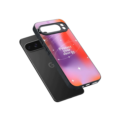 Protect Your Energy sleek google pixel 10 pro xl cover with tempered glass back and TPU edges