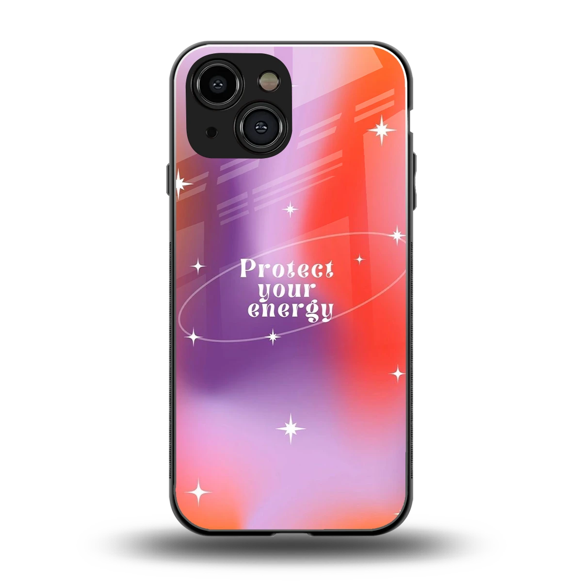 Protect Your Energy back phone cover | glass case for iphone 13 mini
