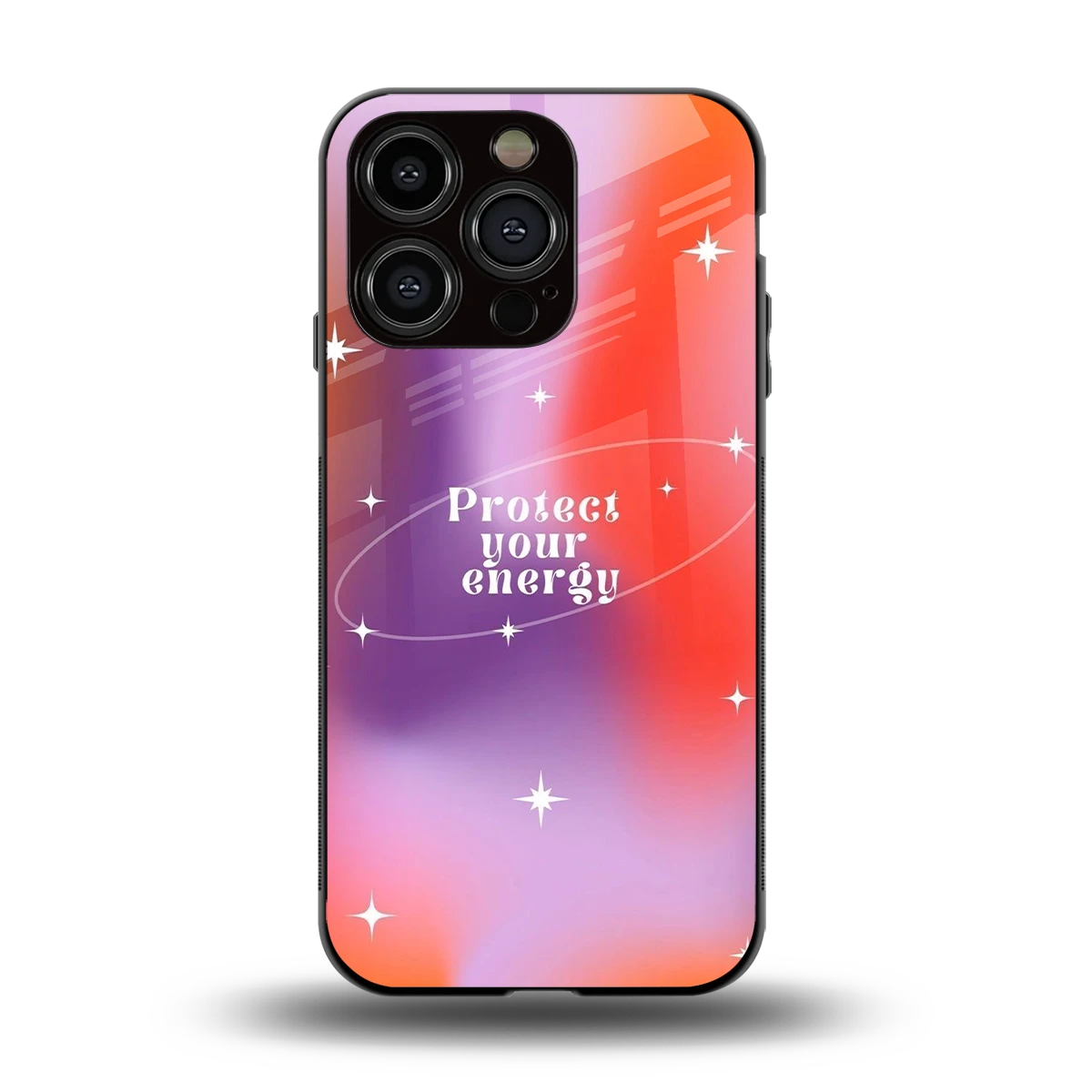 Protect Your Energy back phone cover | glass case for iphone 13 pro