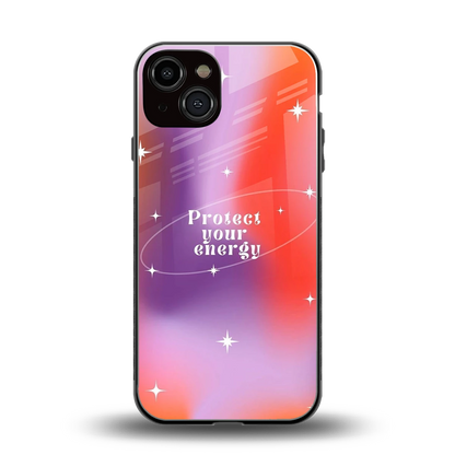 Protect Your Energy back phone cover | glass case for iphone 14