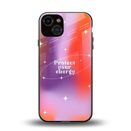 Protect Your Energy back phone cover | glass case for iphone 14
