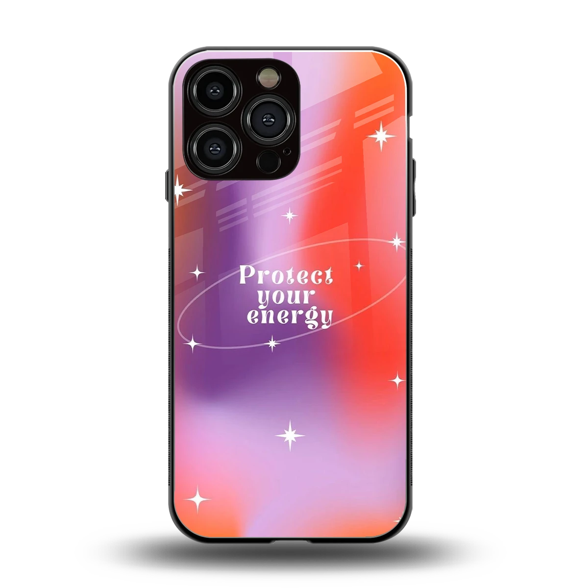 Protect Your Energy back phone cover | glass case for iphone 15 pro max
