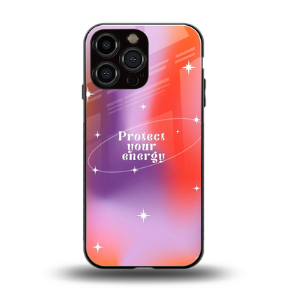 Protect Your Energy back phone cover | glass case for iphone 15 pro max