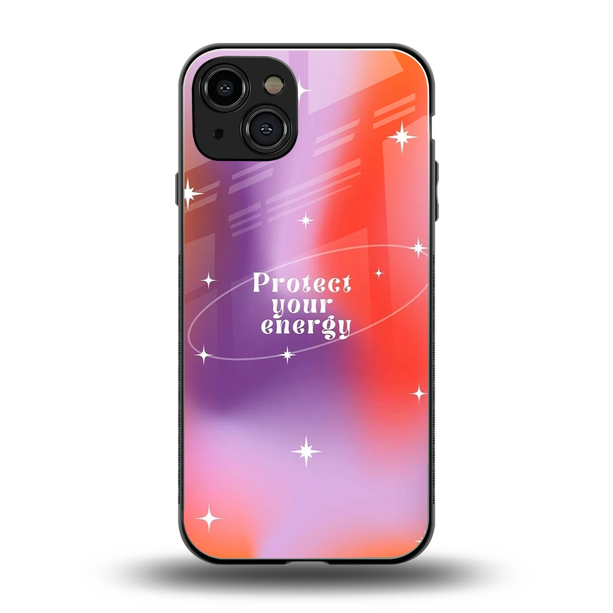 Protect Your Energy back phone cover | glass case for iphone 15