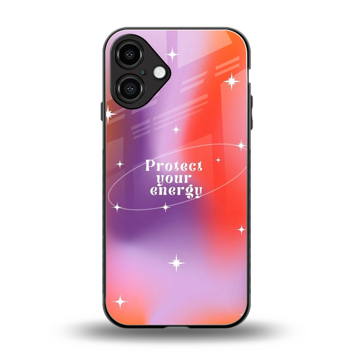 Protect Your Energy back phone cover | glass case for iphone 16 plus