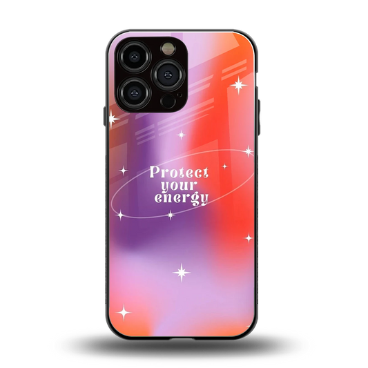 Protect Your Energy back phone cover | glass case for iphone 16 pro max