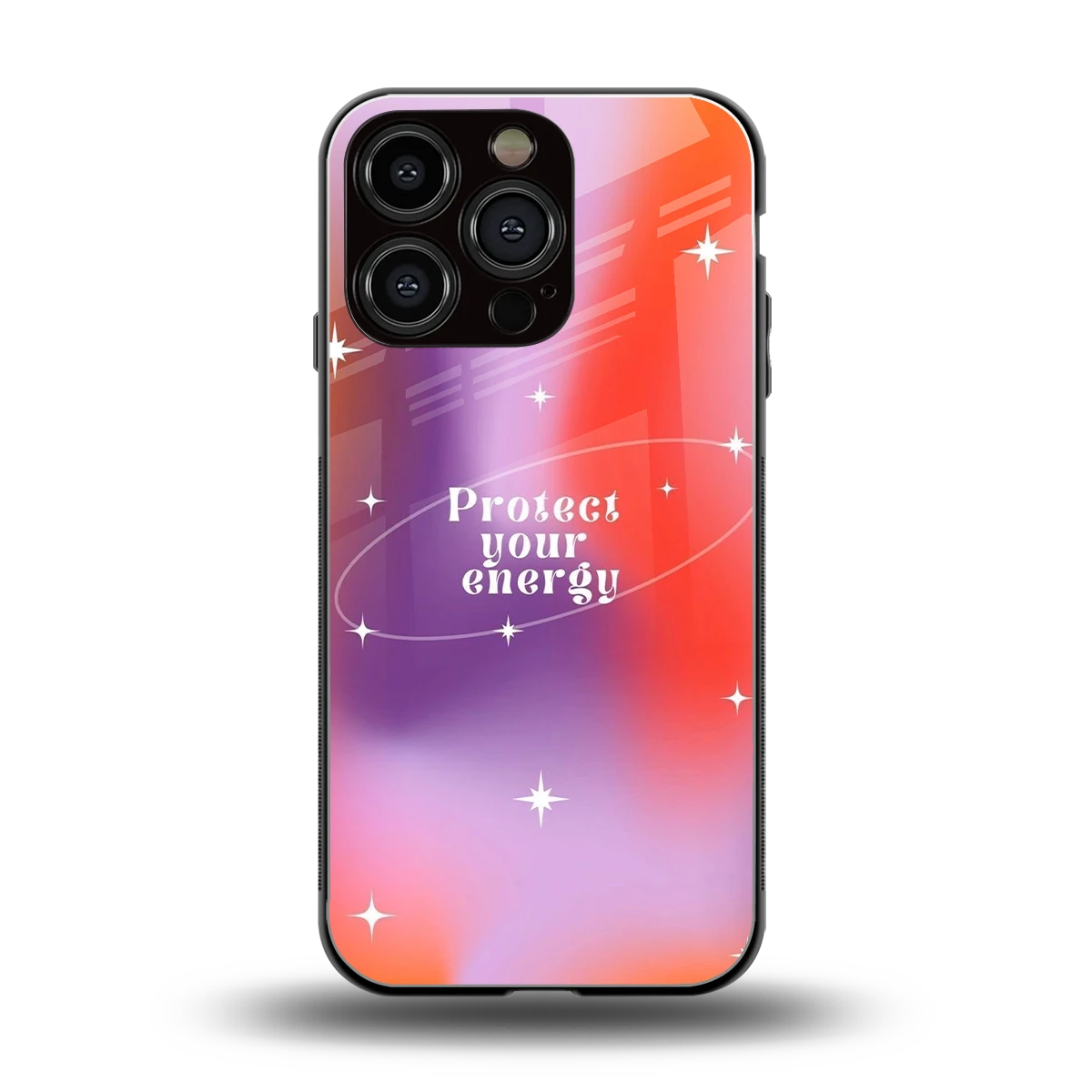 Protect Your Energy back phone cover | glass case for iphone 16 pro