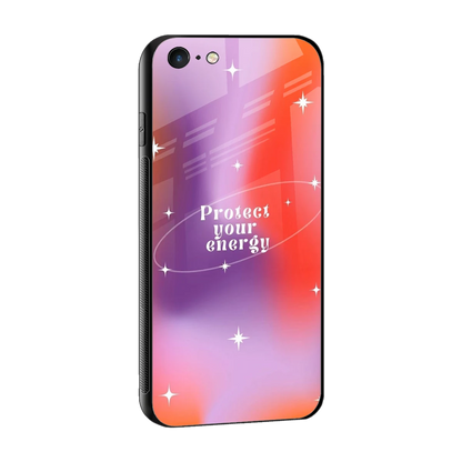 Protect Your Energy sleek iphone 6 cover with tempered glass back and TPU edges