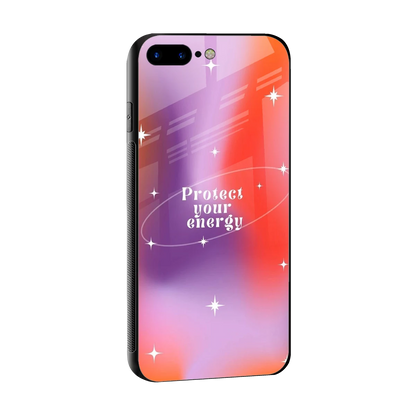 Protect Your Energy sleek iphone 7 plus cover with tempered glass back and TPU edges