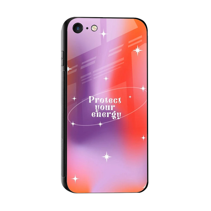 Protect Your Energy sleek iphone 7 cover with tempered glass back and TPU edges